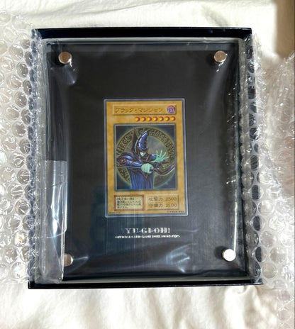 Yugioh Black Magician figure made of stainless steel, shown against a plain background