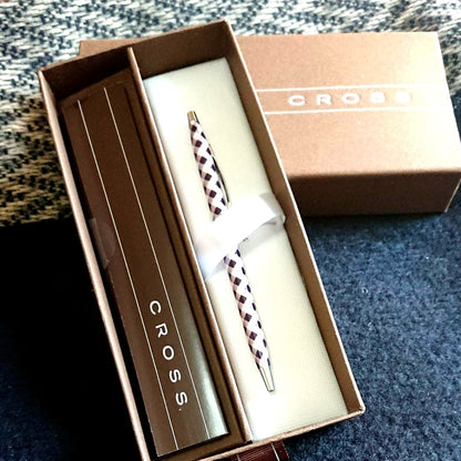 Cross Ballpoint Pen with Check Pattern and Box Set
