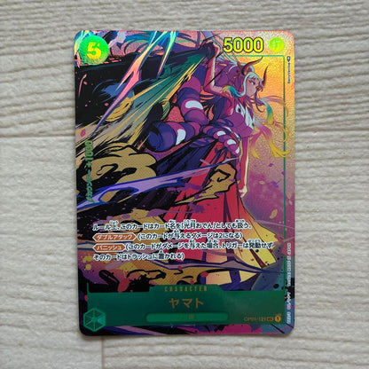 Yamato Secret Parallel One Piece card OP01-121 SEC from Japan, in protective sleeve