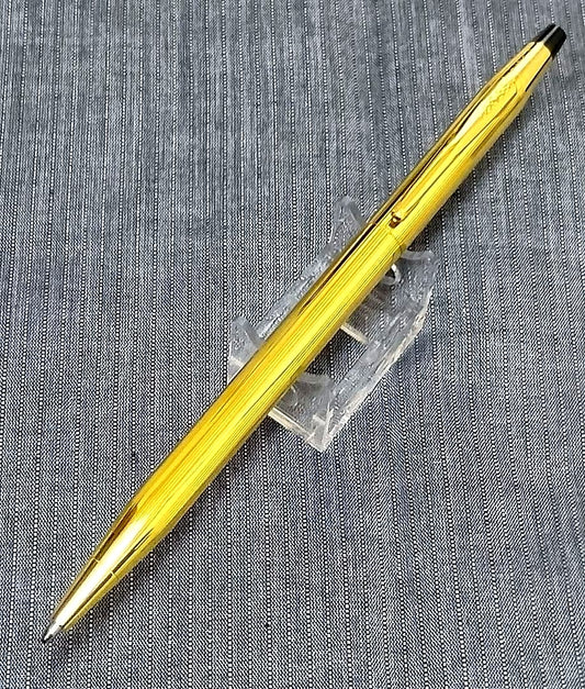 CROSS Classic Century Gold PVD twist ballpoint pen with black ink and premium gift box