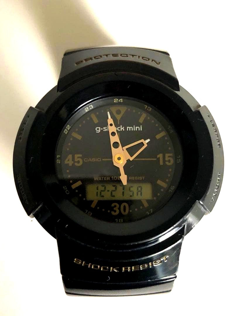 Casio G-Shock Mini GMN-50G-1BJR limited edition black and gold analog watch Japan import