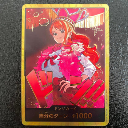 One Piece Heroine's Edition Nami Gold Don Card Japan Import in protective sleeve