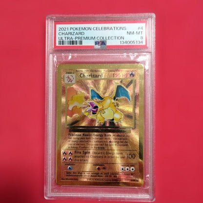 Lizardon Metal Card 25th Anniversary graded PSA8 from Ultra Premium Collection