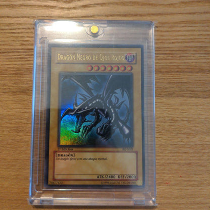Bandai Yu-Gi-Oh Red-Eyes Black Dragon Spanish 1st Edition trading card from set G3-11