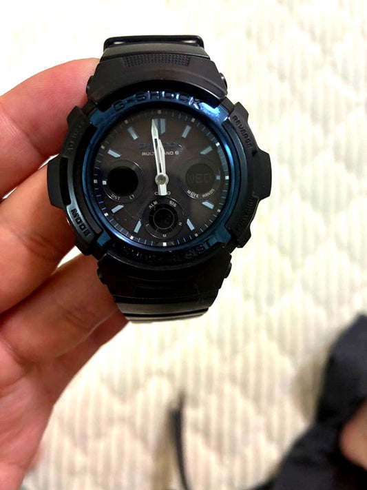 Casio G-Shock Multiband 6 AMG-M100A digital watch with rubber strap and stainless steel back