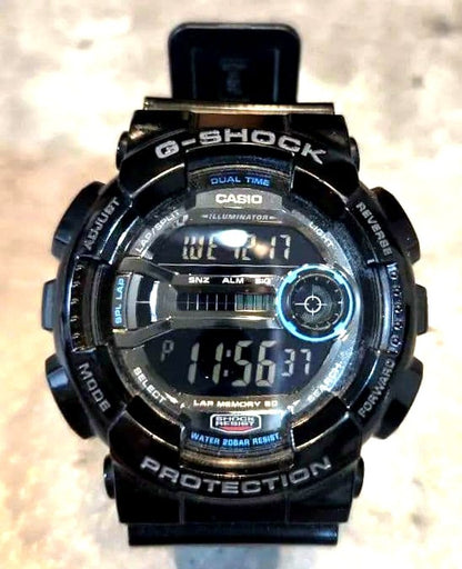 Casio G-Shock digital watch with dual time display and 200 meters water resistance