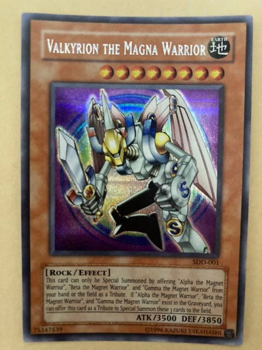 Used Yu-Gi-Oh! Magnet Warrior Magnet Valkyron English Secret rare card SDD 38 Japan import