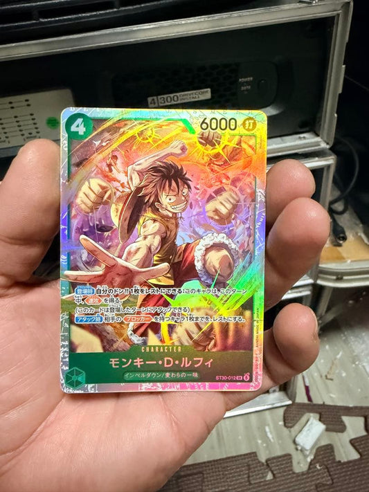 Bandai One Piece Monkey D. Luffy green attribute character card ST30-012 with 6000 power and cost 4