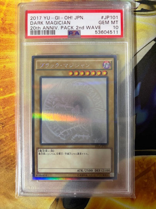 PSA graded Gem Mint 10 Black Magician 20th Holotype trading card with set number 20AP-JP101 from Japan