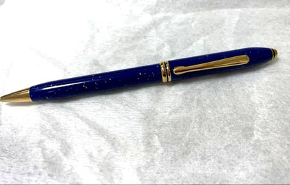 Cross Townsend Lapis Lazuli 22k Gold Plated High-End Ballpoint Pen — Japan Import