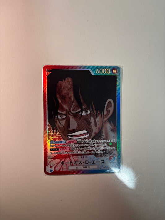 One Piece Card Game Portgas D. Ace Leader Parallel single card in sleeve Japan import