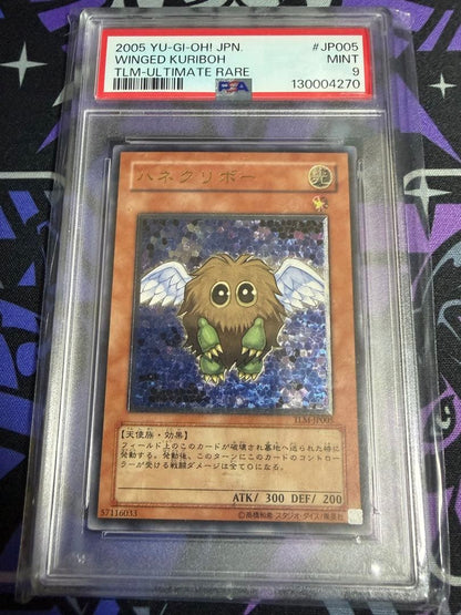 Yu-Gi-Oh! Winged Kuriboh TLM-Ultimate Rare #JP005 Japanese card PSA9 from 2005 The Lost Millennium set