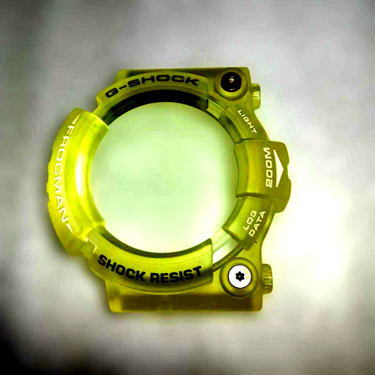 Casio G-Shock GW-225E-7 25th Anniversary Frogman Bezel showing vintage discoloration compatible with GW series watches