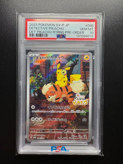 Bandai Pikachu Pokemon PSA 10 098/SV-P promotional card graded PSA 10, Japanese collectible