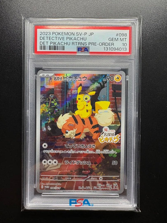 Bandai Pikachu Pokemon PSA 10 098/SV-P promotional card graded PSA 10, Japanese collectible