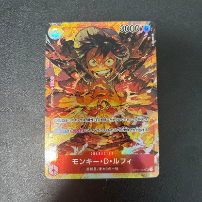 One Piece Monkey D. Luffy OP01-024 parallel trading card with minor scratches