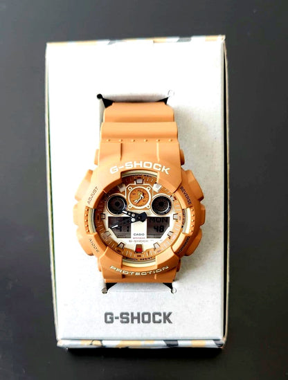Casio G-Shock GA-100SHB-5AJR watch with Shiba Inu design, displayed on a white background