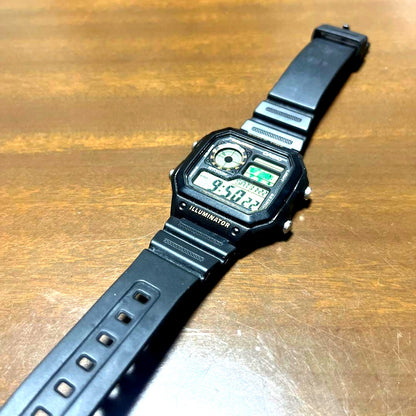 Casio Illuminator Digital Watch with Black Rubber Band