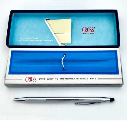 Cross Classic Century Glossy Chrome Ballpoint Pen Made in USA