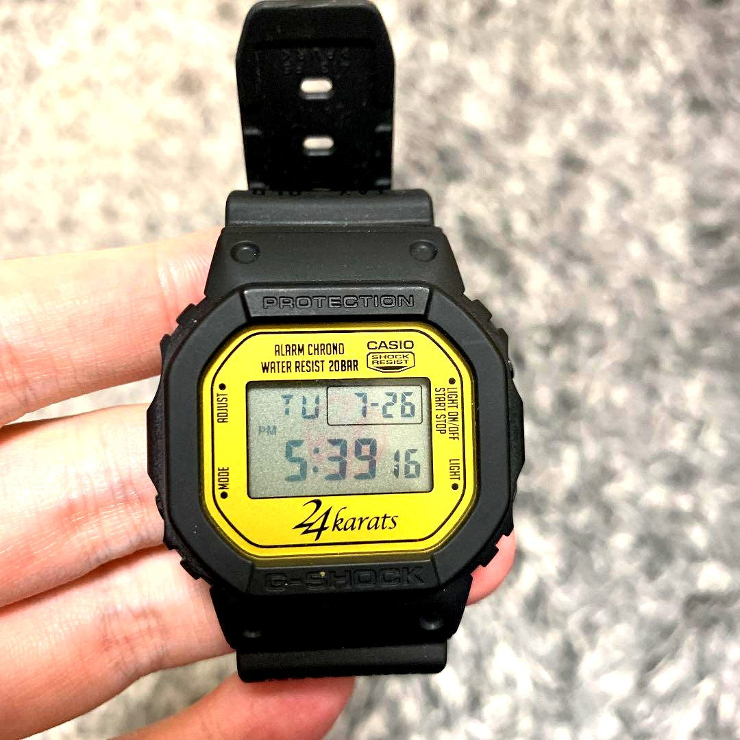Casio G-Shock DW 24karats gold color watch Japan import with no box or warranty