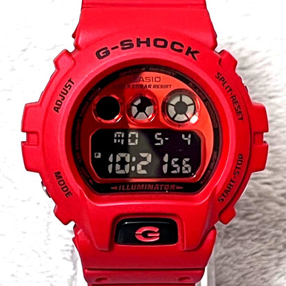 Casio G-Shock DW-6900RRB red and black watch with original box and warranty from Japan import