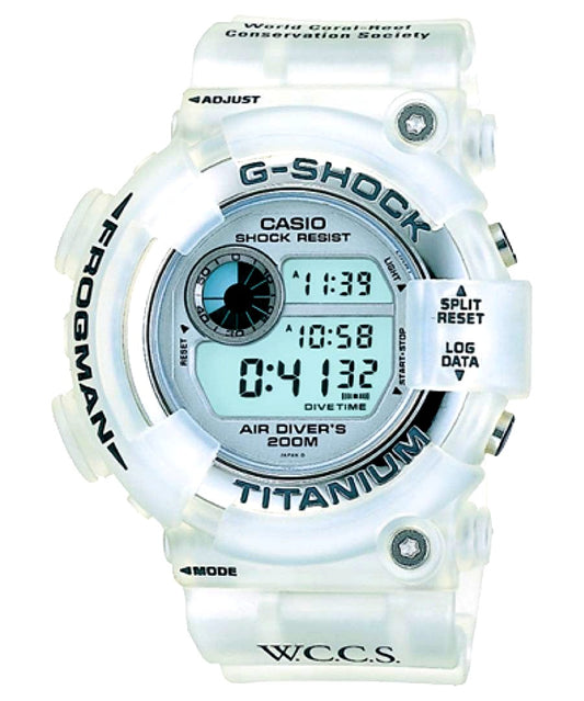 Casio Frogman DW-8201WC-8T Triple Manta EL watch with titanium case and resin band, 1998 discontinued model