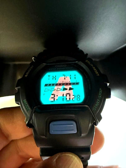 Casio G-Shock DW-6695D-A A/Z GANGSTERS wristwatch with backlight and glass guard, Japanese model