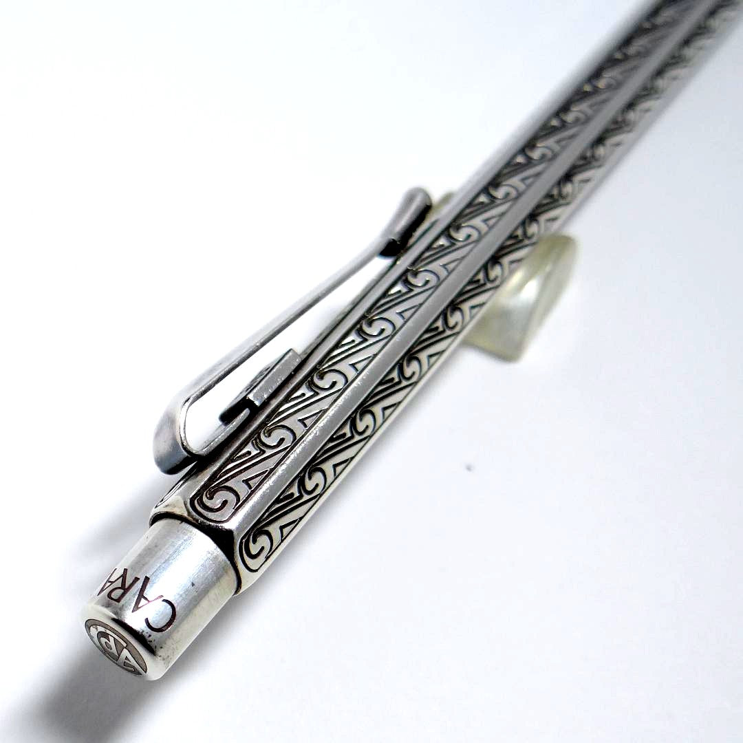 Caran d'Ache Ecureuil Amphora sterling silver Ag925 ballpoint pen with minor tarnish and scratches