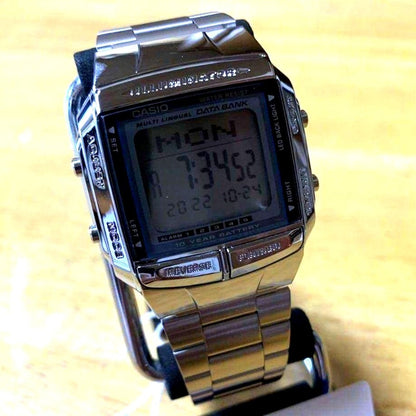 Casio Data Bank DB-360-1A Digital Mens Watch Dual Time LCD Japan Import