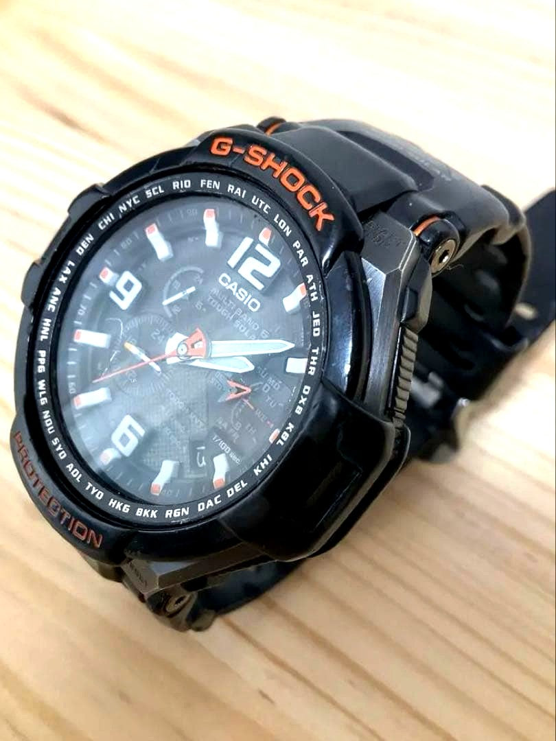 Casio G-Shock GW-4000-1AJF Sky Cockpit radio solar watch with black case and band, Japan import
