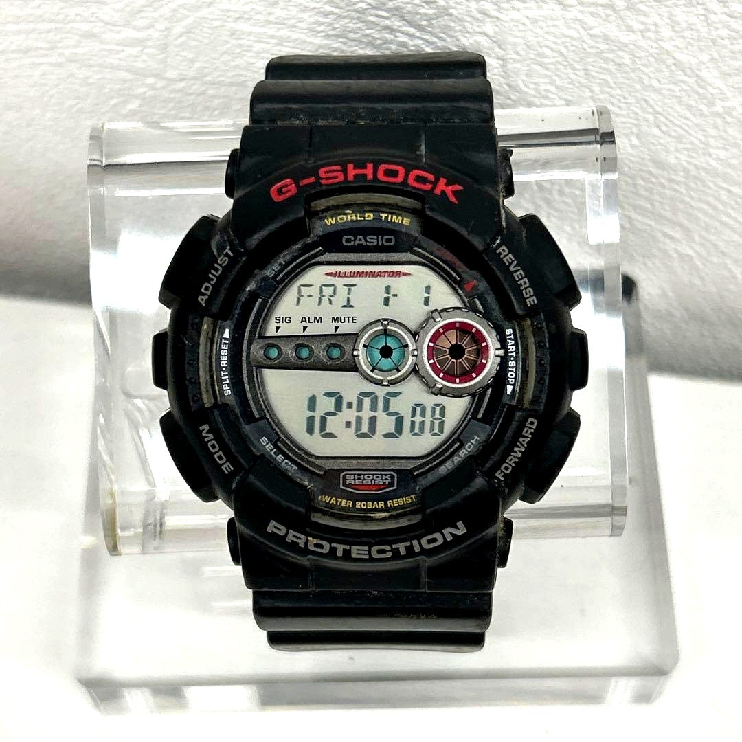 G-Shock Digital Watch GD-100-1A in black with 20BAR water resistance and digital display