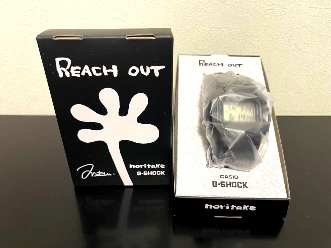 Casio G-Shock DW-5600X Noritake Reach Out collaboration watch in unopened packaging with warranty card
