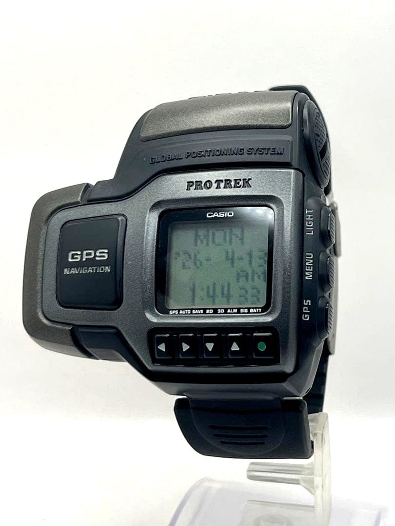 Casio Protrek PRT-1 vintage first generation quartz watch with illuminated backlight and classic outdoor design