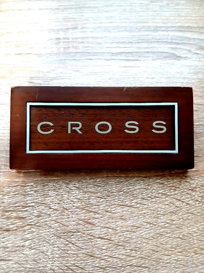 CROSS Wooden Logo Plate