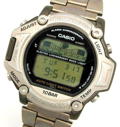 Casio Protrek Tide Graph PRT-111 Titanium Men’s Quartz Watch — Japan Import