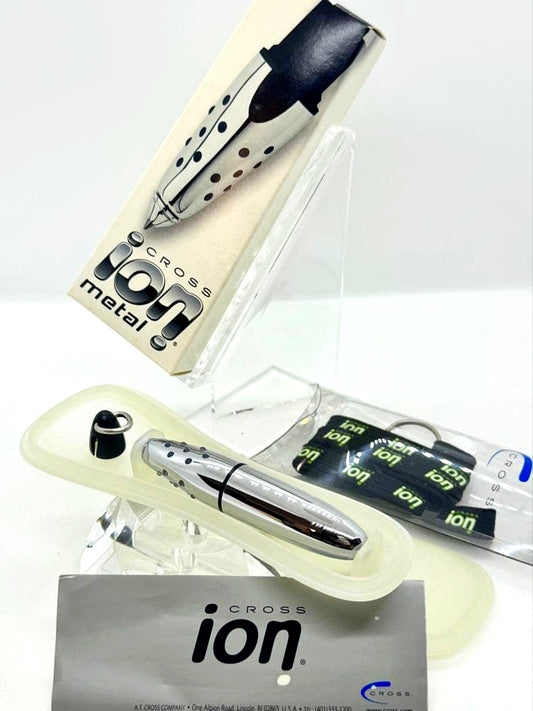 Cross Ion silver rollerball pen with slide mechanism, unused and authentic collectible from Japan