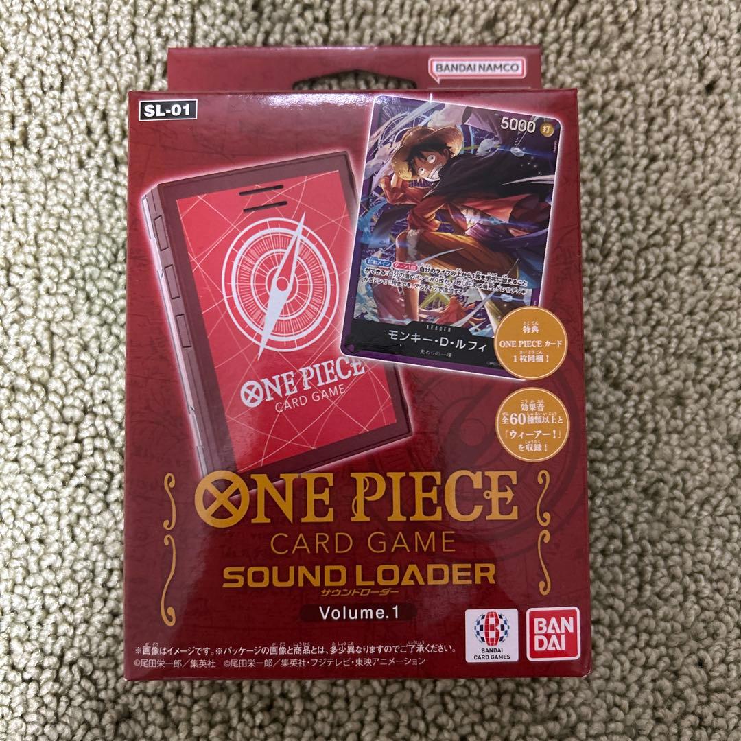 One Piece Card Game Soundloader Volume.1 box with limited bonus Luffy card unopened Japan import