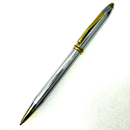 Cross Townsend Ballpoint Pen Chrome Gold USA Twist Ballpoint Pen Blue Ink — Japan Import