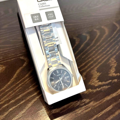 Casio Collection Quartz Watch Model MTP-1302D-1A1JF with Metal Band and Date Feature — Japan Import