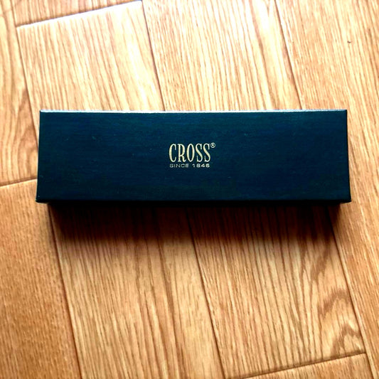 Cross 1846 ballpoint pen and mechanical pencil set with white and gold detailing in packaging