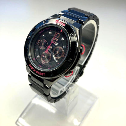 Casio Baby-G MSA-7100CBJ women's radio solar watch with black dial and black band Japan import