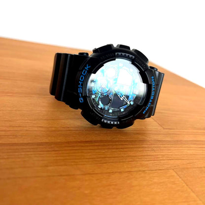 Casio G-Shock GA-100CB-1AJF Watch with Blue Camouflage Dial Japan Import