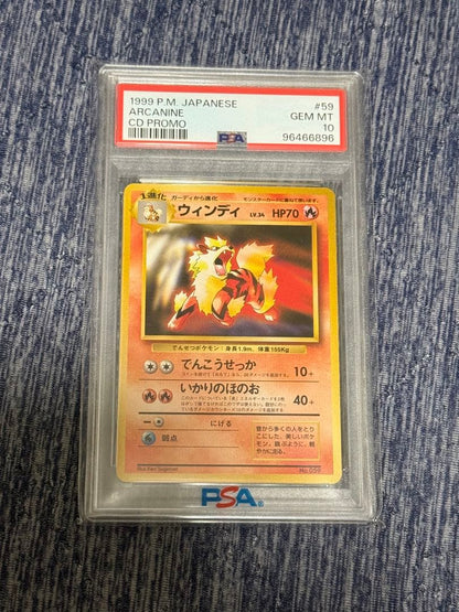 1999 Pokémon Card Windy Old Back CD Promo #59 Toyota Auto graded PSA 10 Japan import