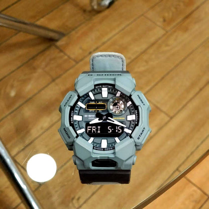 Casio G-Shock GA-010CE analog-digital watch with black and blue bezel, Japan import