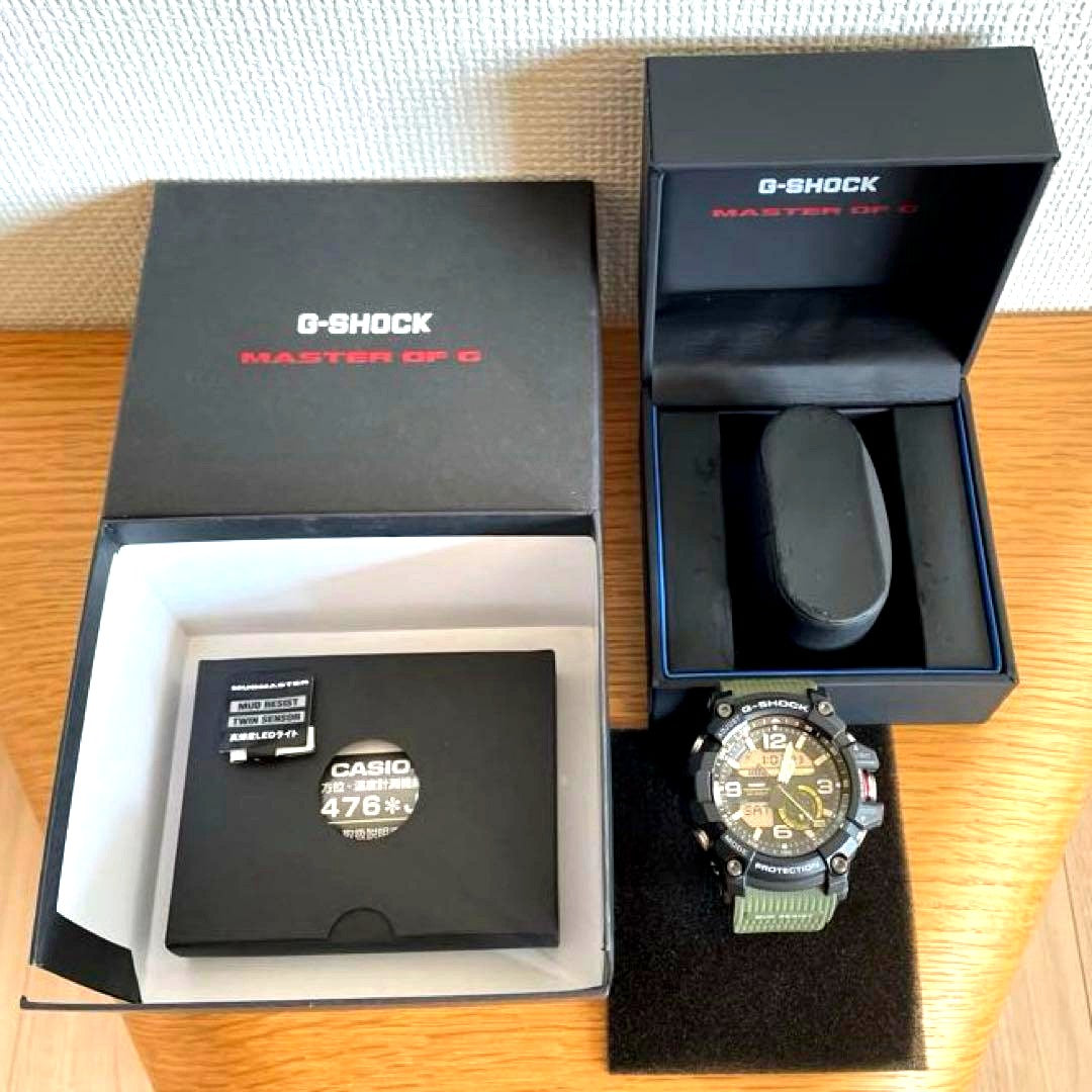 Casio G-Shock Master of G Mudmaster GG-1000-1A3JF rugged watch with black and green design