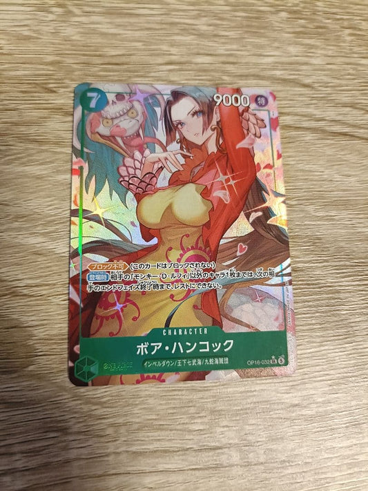 One Piece Monkey D. Luffy OP16 SR Parallel Card Model 032 Japanese unsealed card in protective sleeve and loader