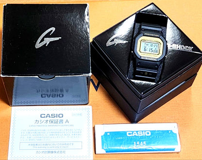 Casio G-Shock x Takeo Kikuchi limited edition DW-5600VT watch with branded band and illuminated backlight