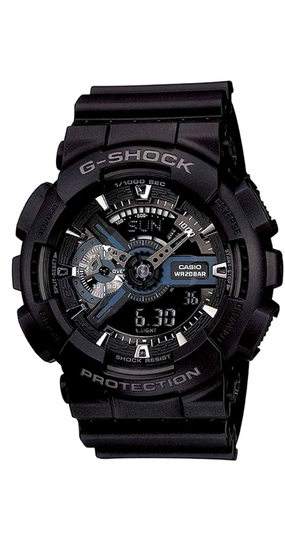 Casio G-Shock GA-110-1BGMA-S120MF-4A quartz watch with black dial and resin case on silicone rubber band