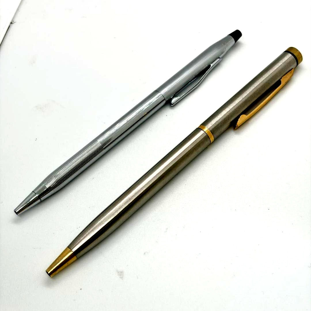 Cross Ballpoint Pen Set of Two Silver and Gold Colors by Cross Stationery