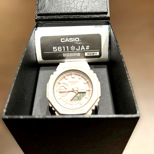 Casio G-Shock GMA-S2100BA-4AJF pink analog-digital watch with carbon core guard and 20 ATM water resistance
